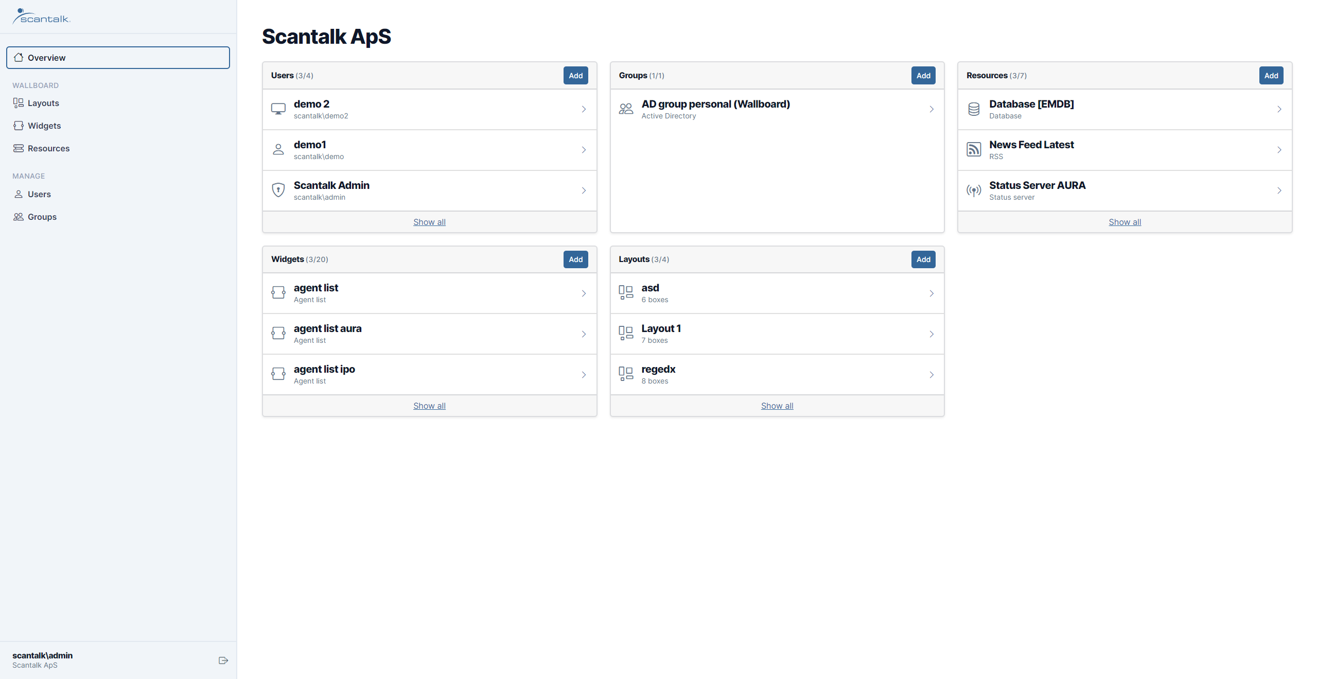 Wallboard Dashboard